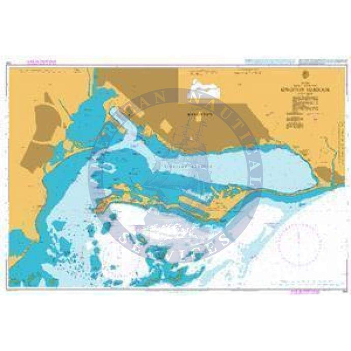 British Admiralty Nautical Chart 454: West Indies, Jamaica - South Coast, Kingston Harbour. Port Bustamante