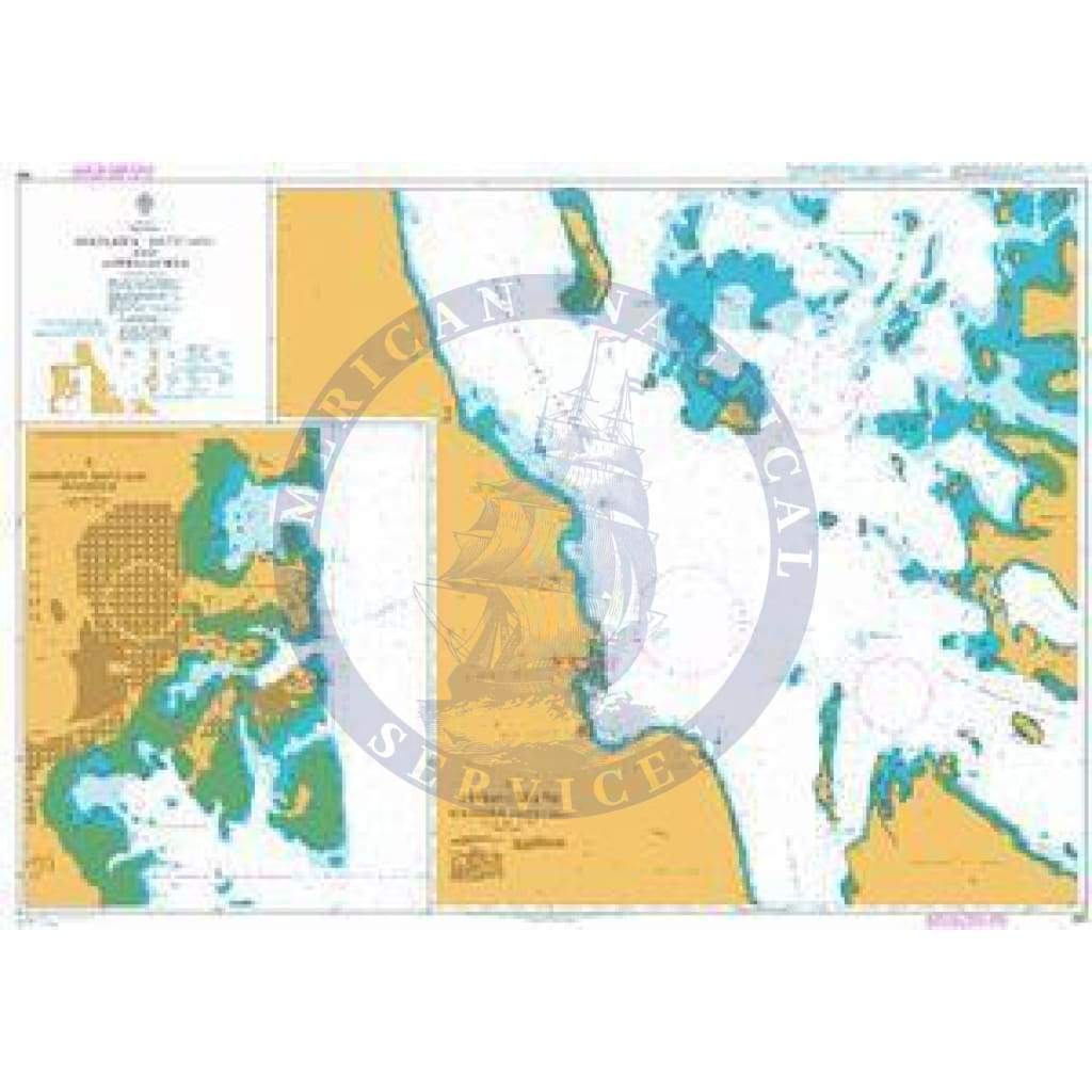 British Admiralty Nautical Chart 460: Red Sea, Eritrea, Massawa (Mits'iwa) and Approaches