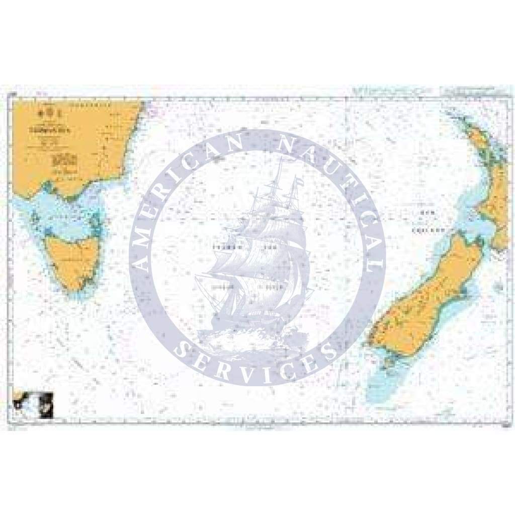 British Admiralty Nautical Chart 4601: Tasman Sea
