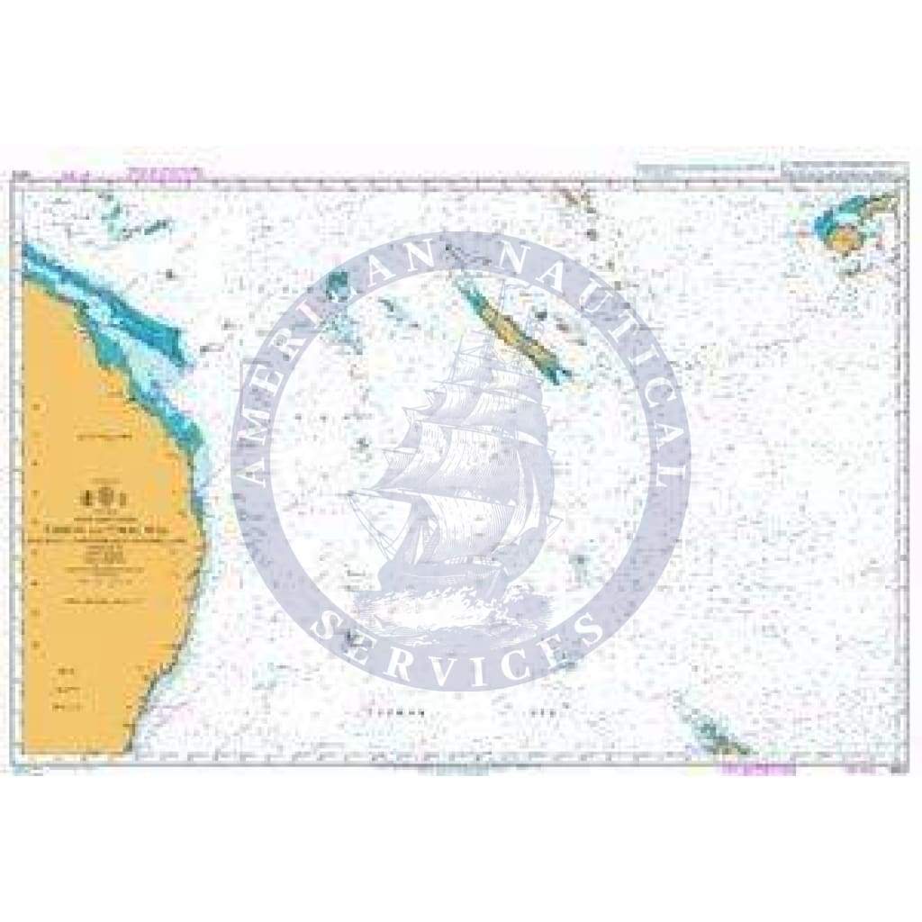 British Admiralty Nautical Chart 4602: South Pacific Ocean, Tasman and Coral Seas, Australia to Northern New Zealand and Fiji