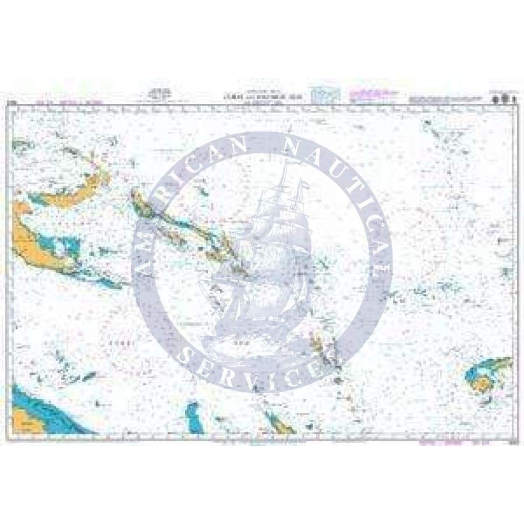 British Admiralty Nautical Chart 4604: South Pacific Ocean, Coral and Solomon Seas and Adjacent Seas