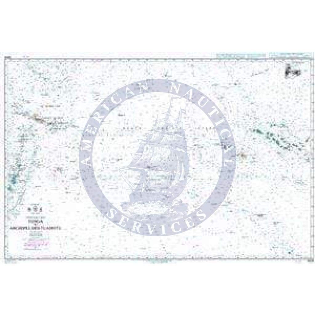 British Admiralty Nautical Chart 4606: Tonga to Archipel des Tuamotu