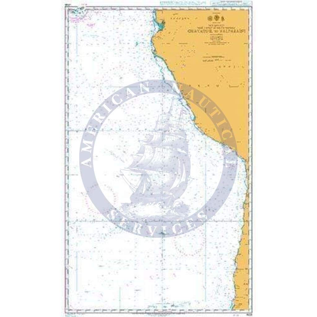 British Admiralty Nautical Chart 4608: Guayaquil to Valparaiso