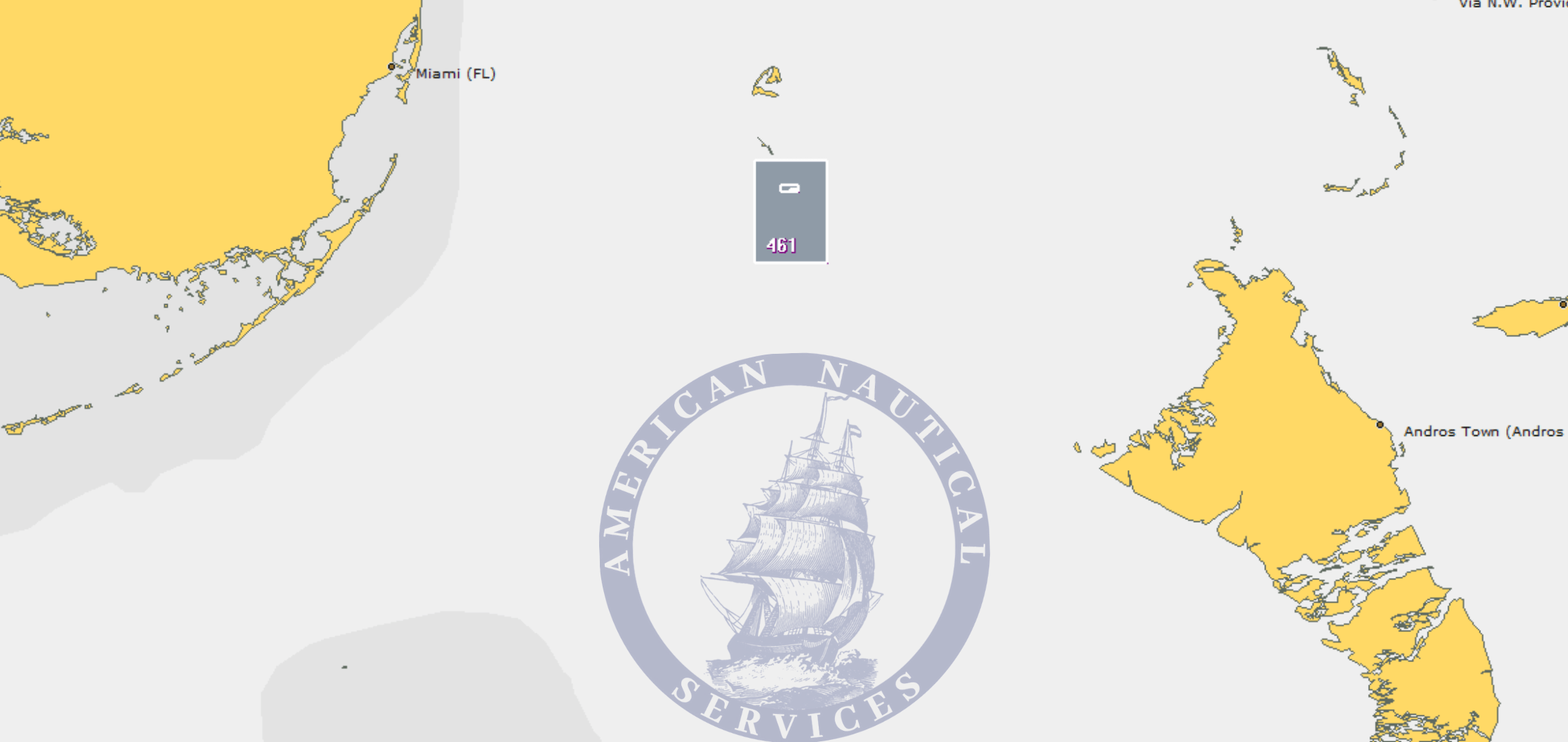 British Admiralty Nautical Chart 461: Ocean Cay