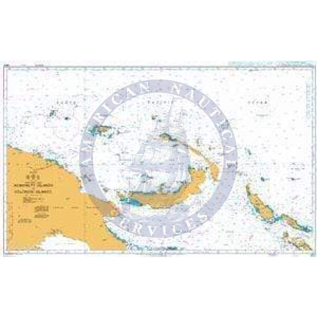 British Admiralty Nautical Chart 4622: Admiralty Islands to Solomon Islands