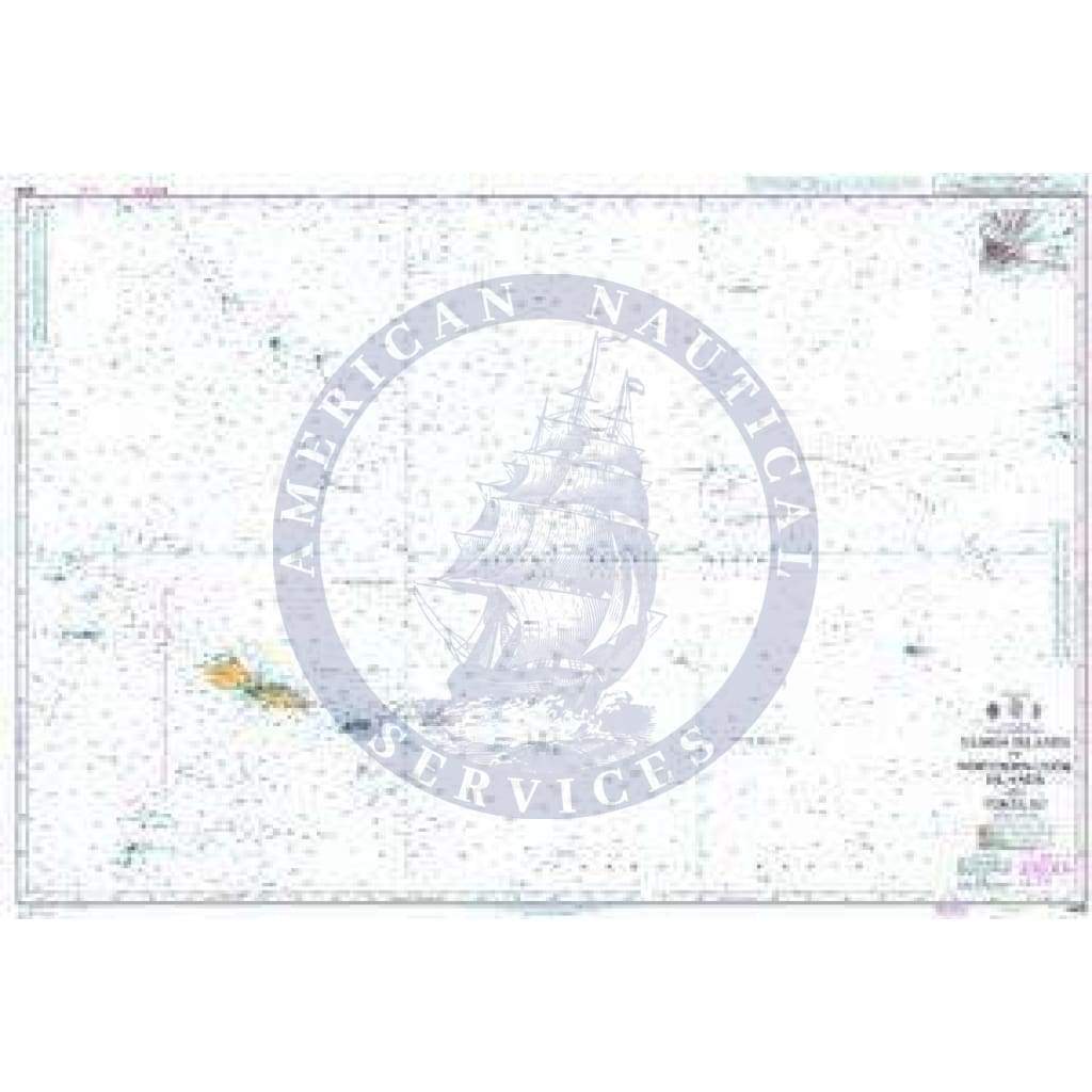 British Admiralty Nautical Chart 4629: Samoa Islands to Northern Cook Islands and Tokelau