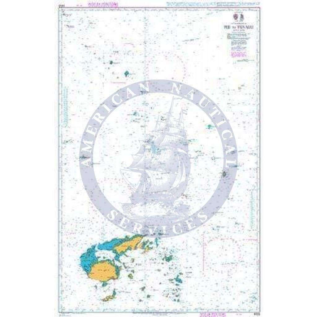 British Admiralty Nautical Chart  4632: Fiji to Tuvalu