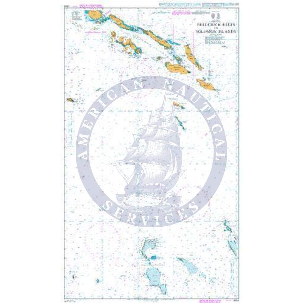 British Admiralty Nautical Chart 4634: Pacific Ocean, Frederick Reefs to Solomon Islands