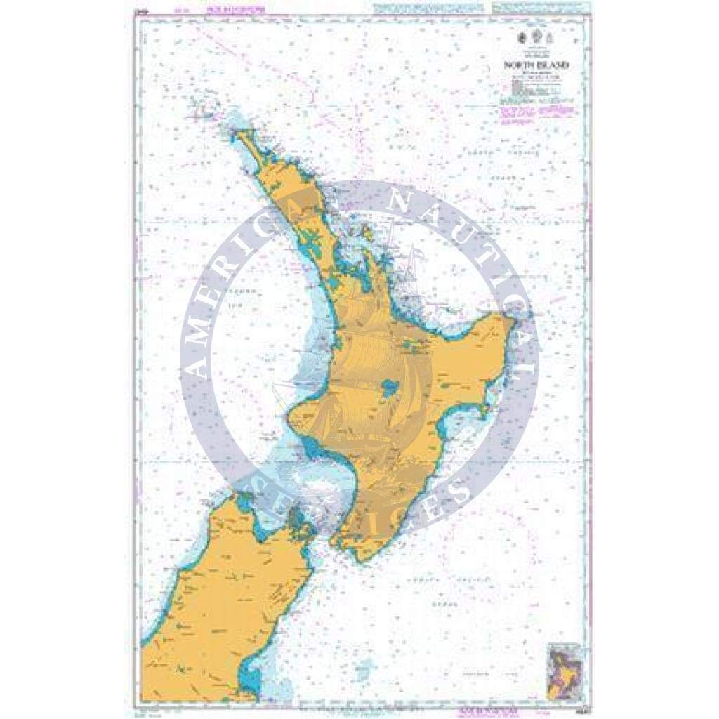 British Admiralty Nautical Chart  4640: South Pacific Ocean, New Zealand, North Island