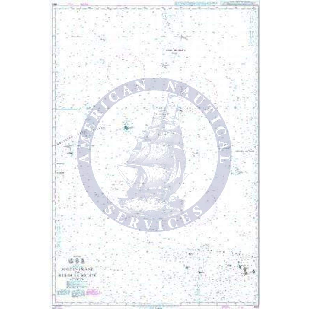 British Admiralty Nautical Chart  4653: Malden Island to Iles de la Societe
