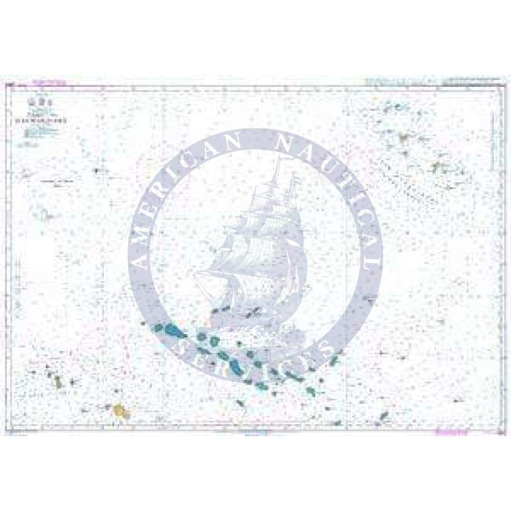 British Admiralty Nautical Chart 4654: Tahiti to Iles Marquises