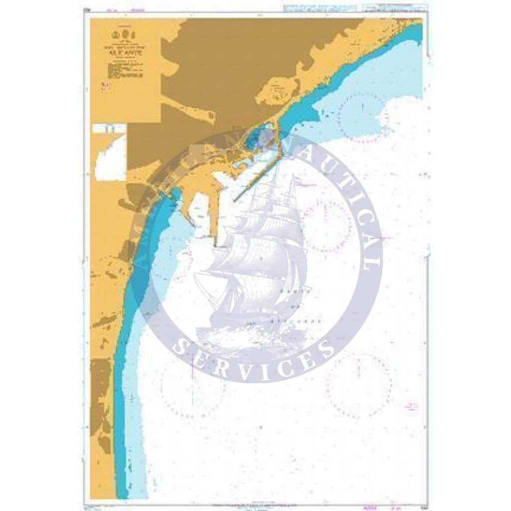 British Admiralty Nautical Chart  469: Alicante