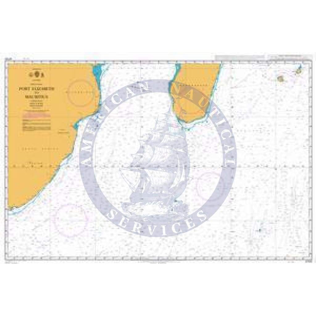 British Admiralty Nautical Chart 4700: Indian Ocean, Port Elizabeth to Mauritius
