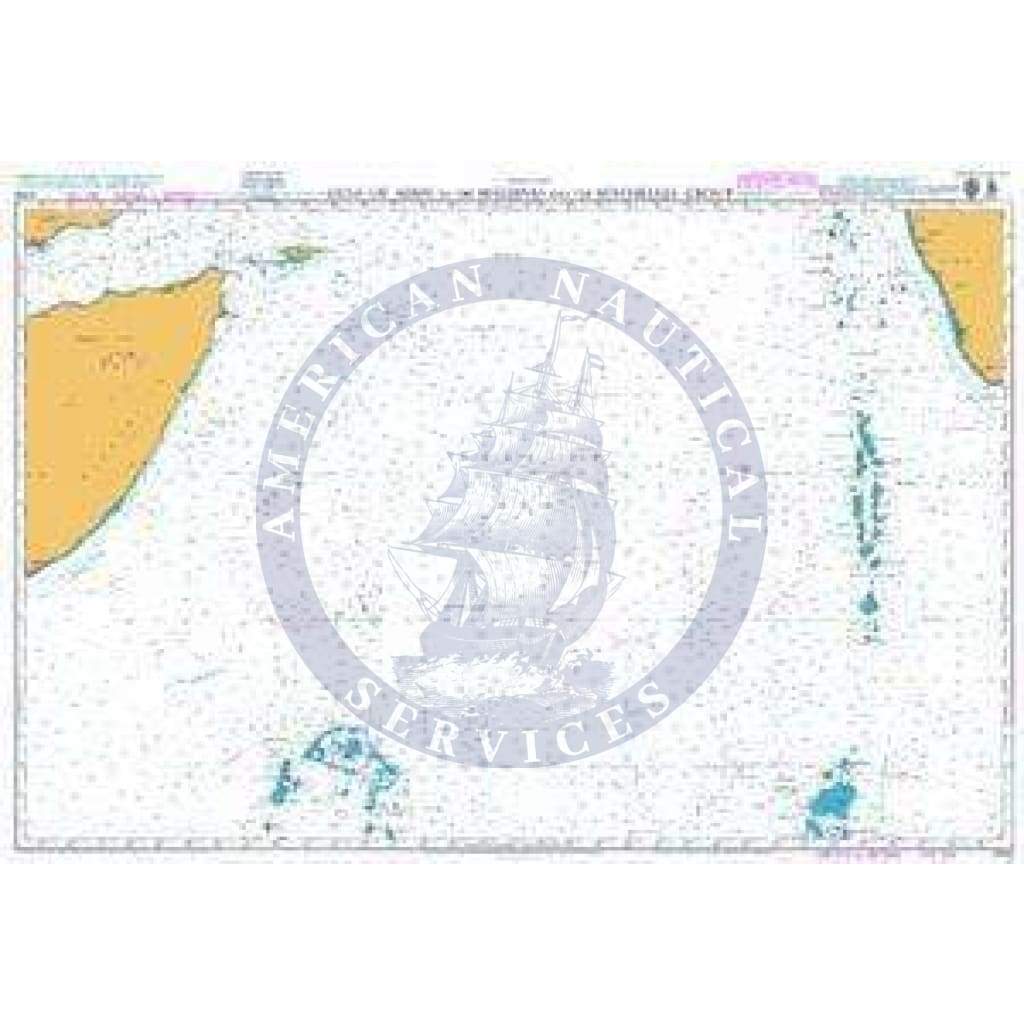 British Admiralty Nautical Chart  4703: Gulf of Aden to the Maldives and Seychelles Group
