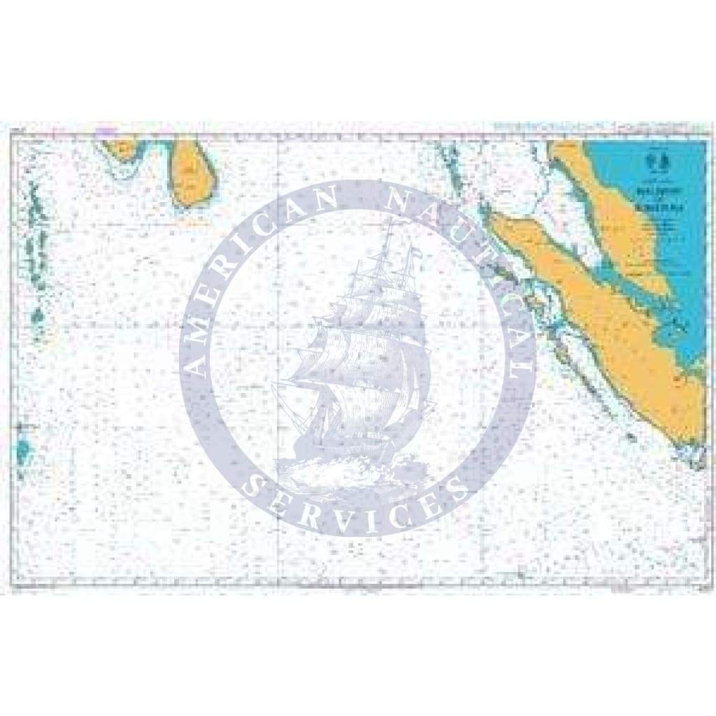 British Admiralty Nautical Chart  4707: Maldives to Sumatera