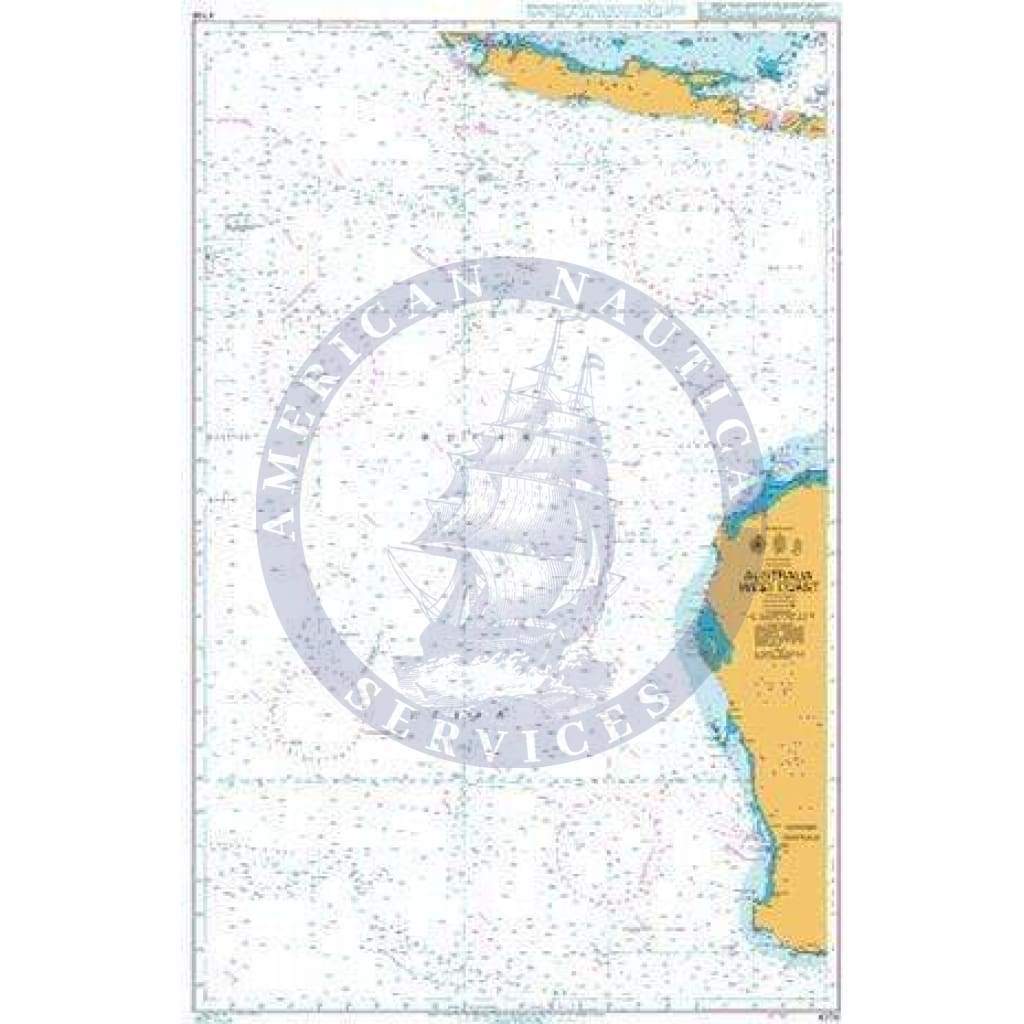 British Admiralty Nautical Chart 4708: Indian Ocean, Australia West Coast