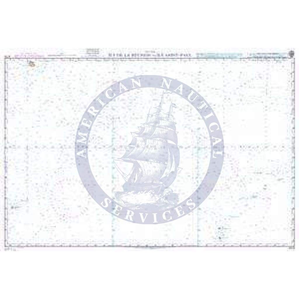 British Admiralty Nautical Chart 4713: Ile de la Reunion to Ile Saint-Paul
