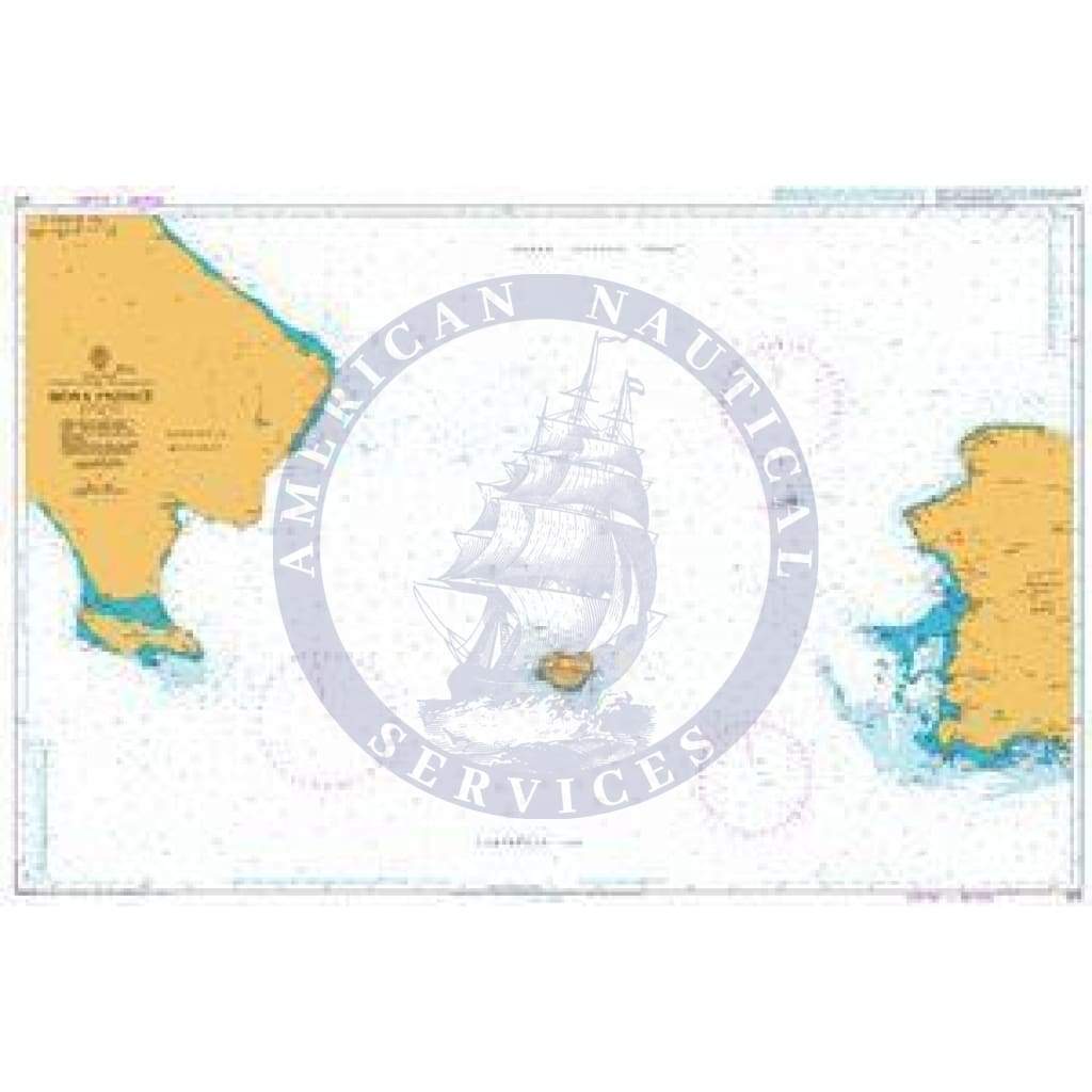 British Admiralty Nautical Chart 472: West Indies, Dominican Republic and Puerto Rico, Mona Passage