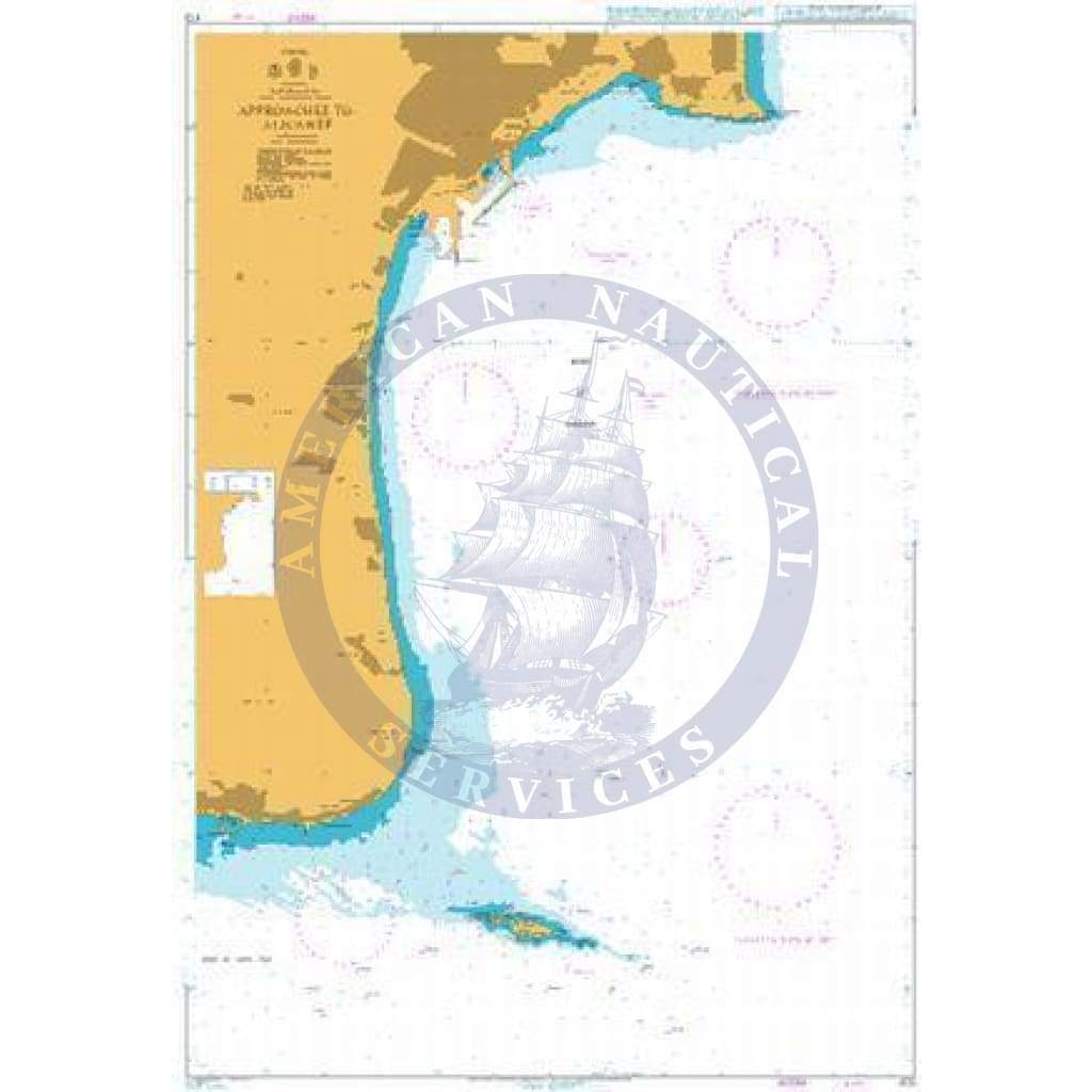 British Admiralty Nautical Chart  473: Approaches to Alicante