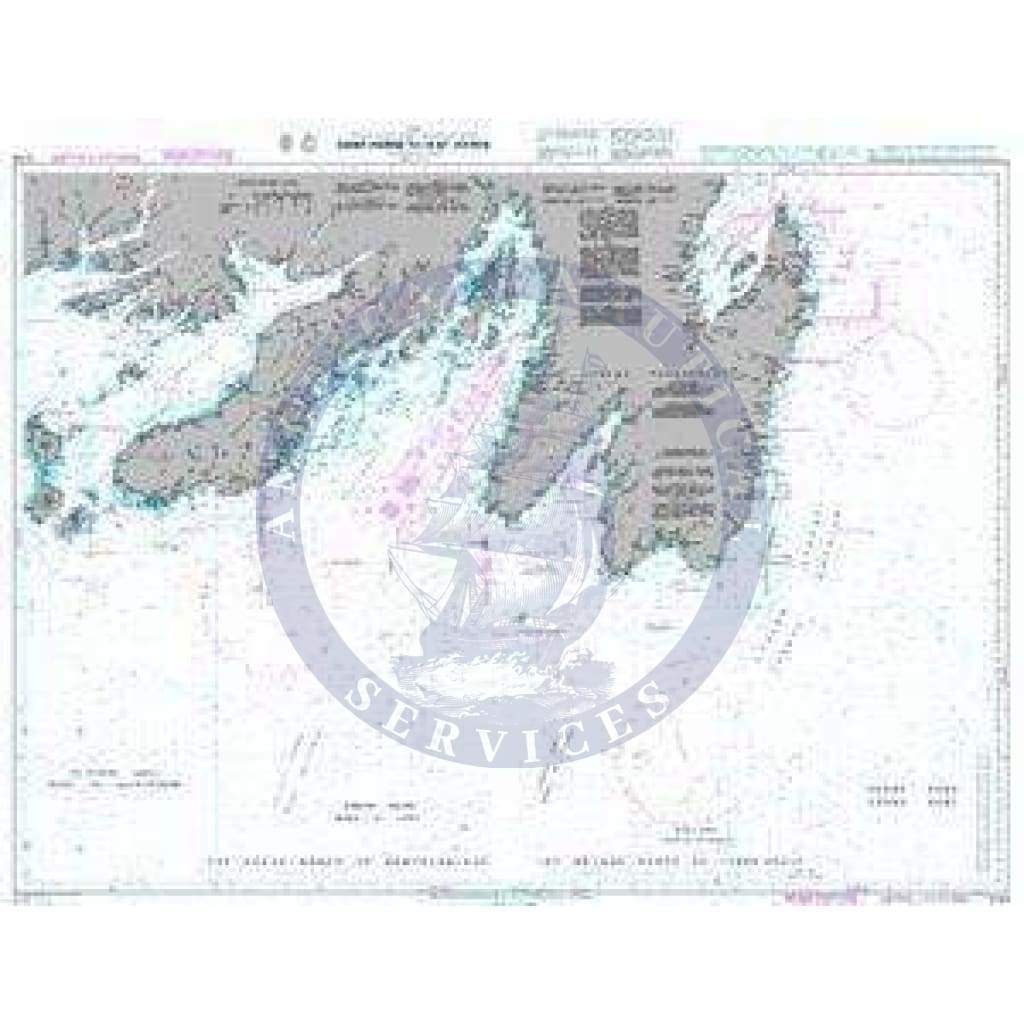 British Admiralty Nautical Chart 4734: Saint-Pierre To/A St John's