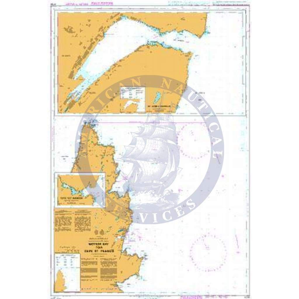 British Admiralty Nautical Chart 4736: Motion Bay to/a Cape St Francis