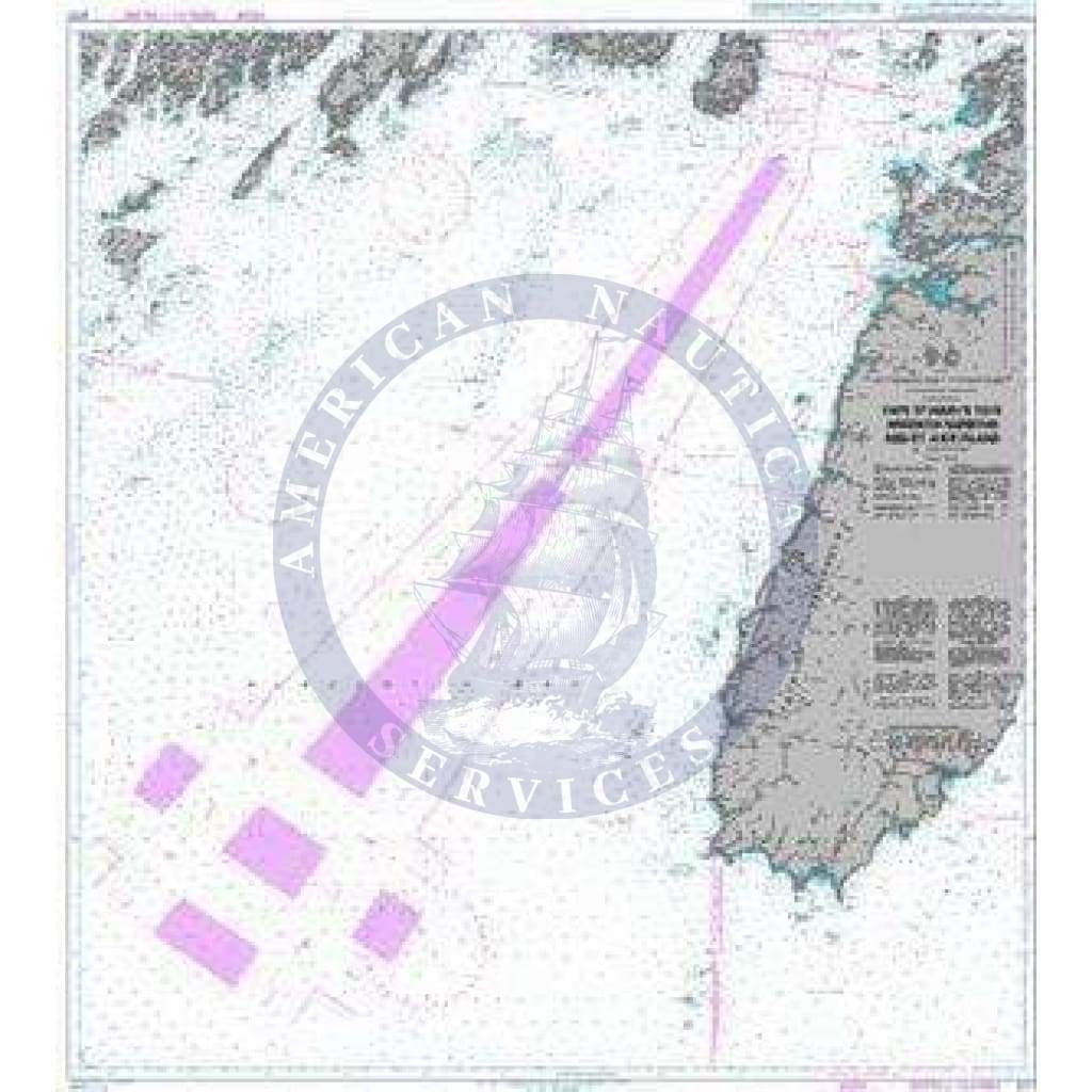 British Admiralty Nautical Chart  4737: Cape St Mary to Argentia Harbour and Jude Island