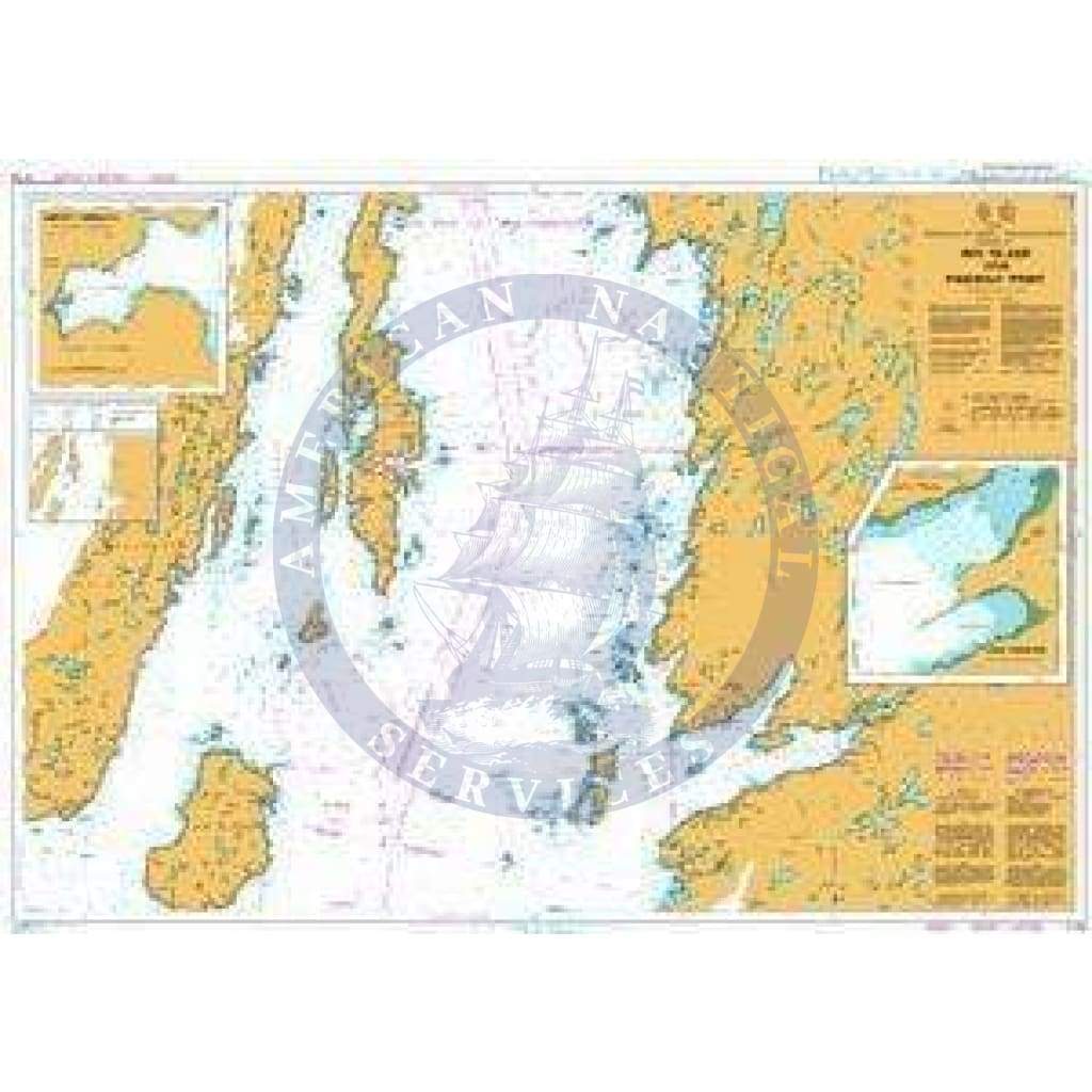 British Admiralty Nautical Chart  4738: Red Island to Pinchgut Point