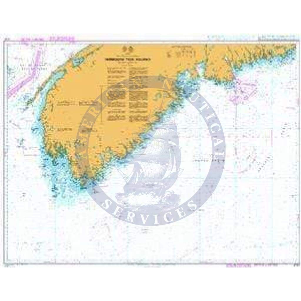 British Admiralty Nautical Chart 4747: Yarmouth to/a Halifax