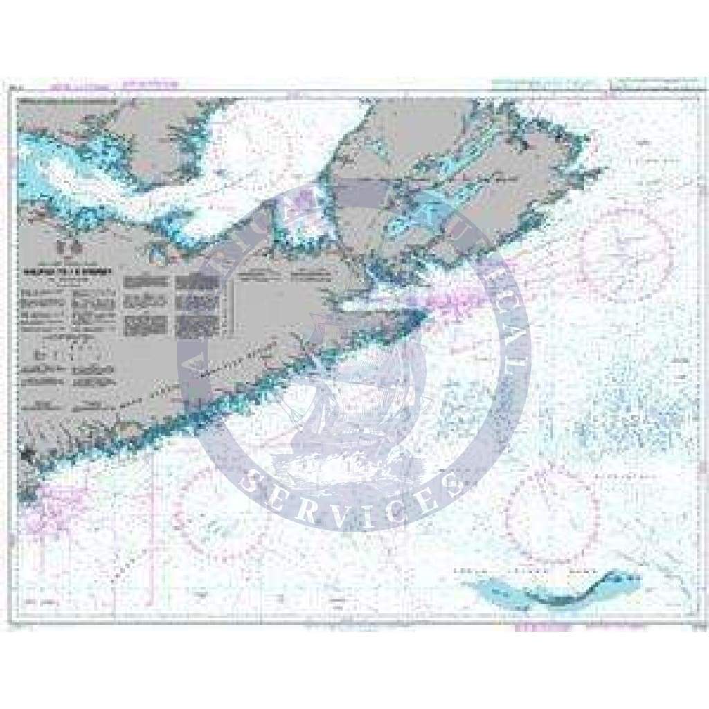 British Admiralty Nautical Chart 4748: Halifax to/a Sydney