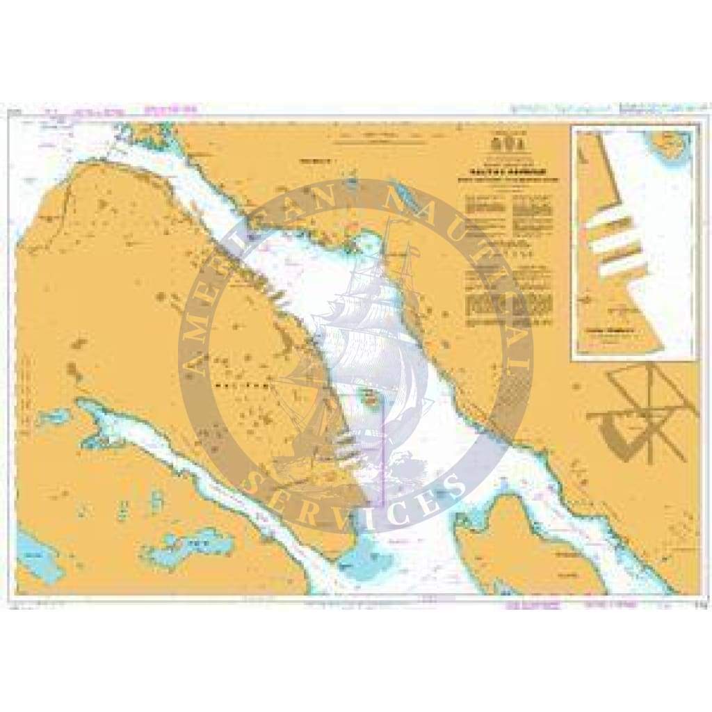 British Admiralty Nautical Chart 4754: Nova Scotia, Southeast Coast, Halifax Harbour - Point Pleasant to/à Bedford Basin