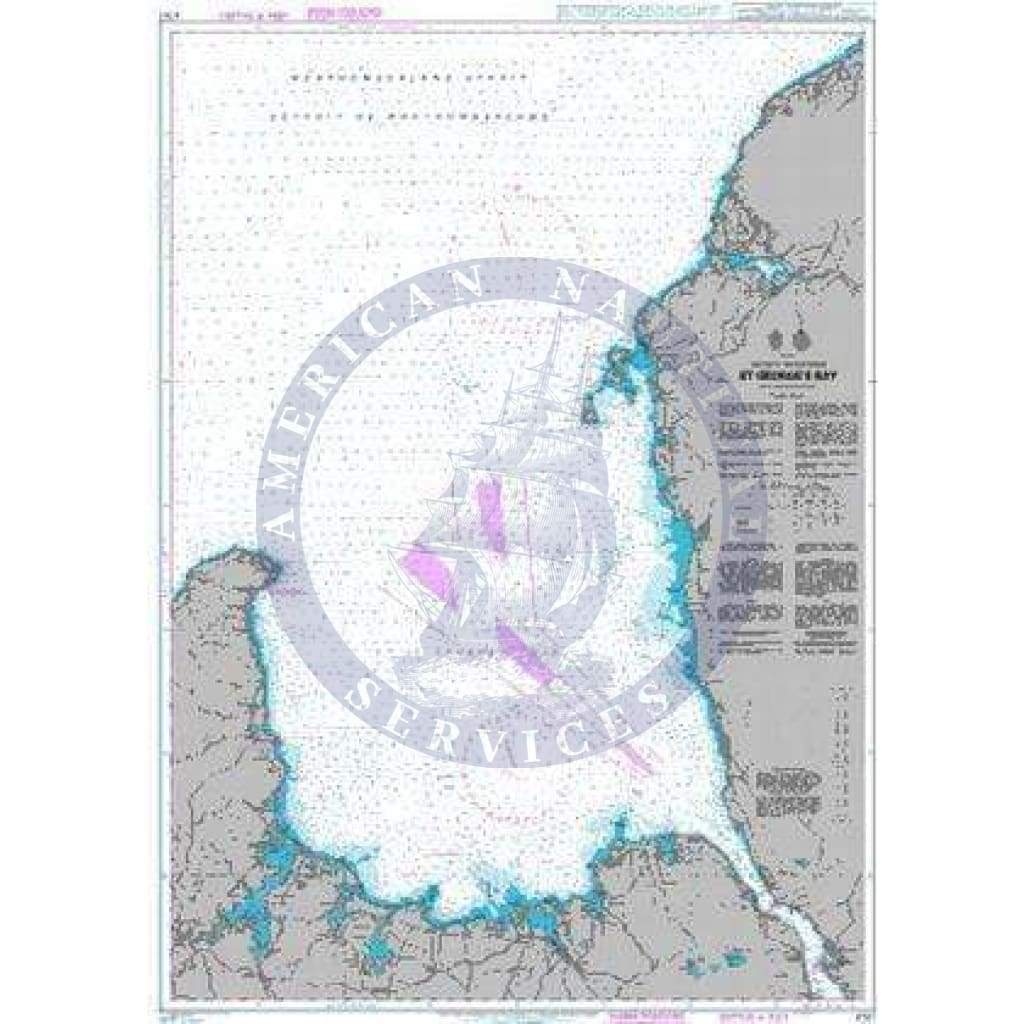 British Admiralty Nautical Chart 4757: St George's Bay