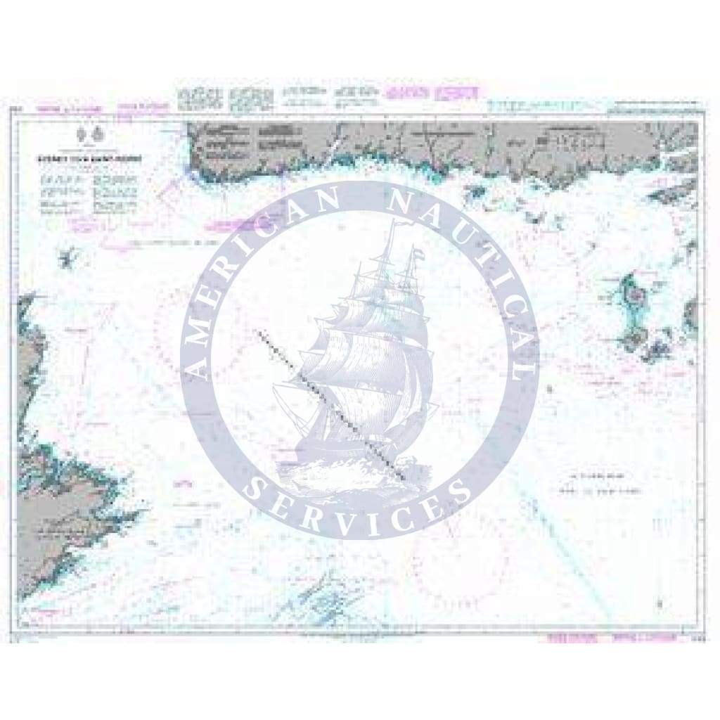 British Admiralty Nautical Chart 4763: Sydney to/a Saint-Pierre