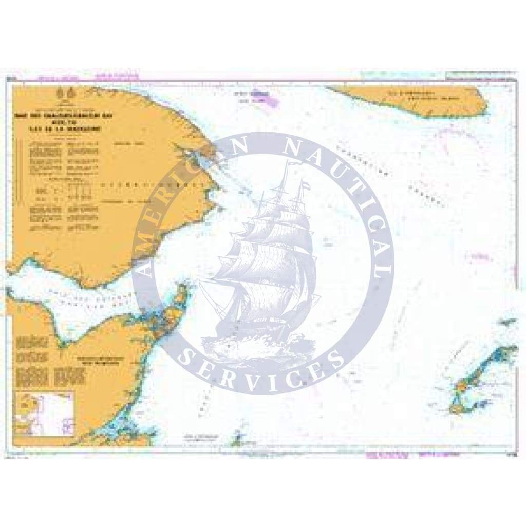 British Admiralty Nautical Chart 4766: Canada - Québec/Quebec, Golfe Du Saint-Laurent/Golf of St. Lawrence, Baie des Chaleurs/Chaleur Bay aux/to Îles de la Madeleine
