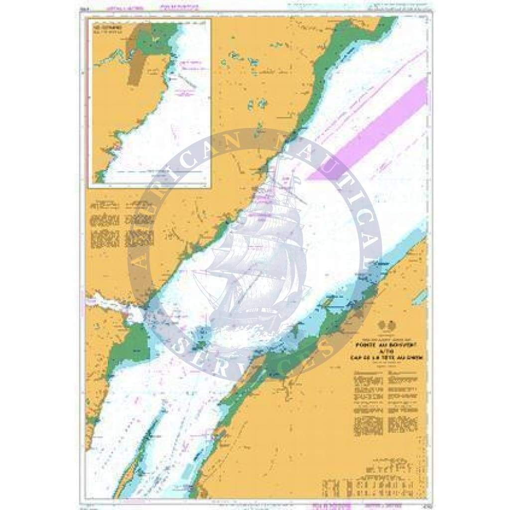 British Admiralty Nautical Chart 4782: Canada, Québec/Quebec, Fleuve Saint-Laurent/St. Lawrence River, Île du Bic au/to Cap de la Tête au Chien