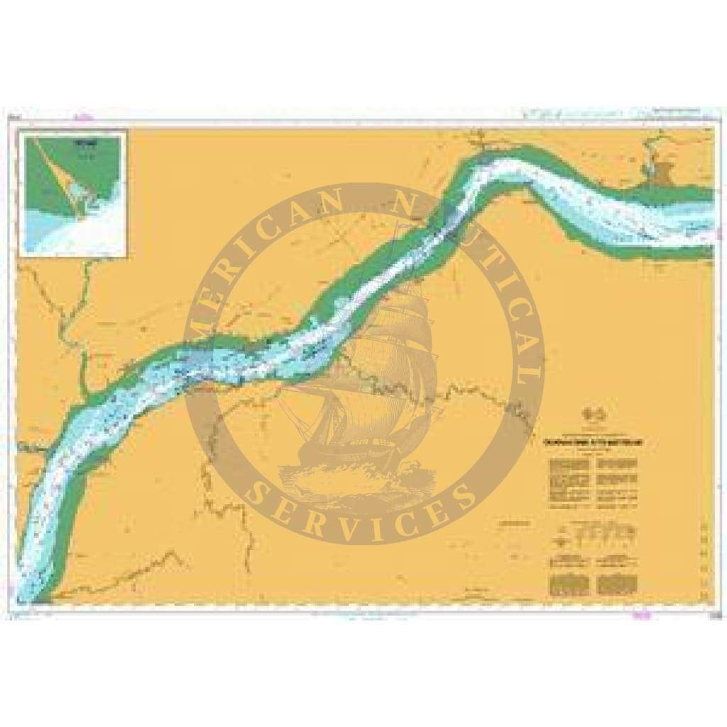 British Admiralty Nautical Chart 4788: Canada, Québec/Quebec, Fleuve Saint-Laurent/St. Lawrence River, Donnacona à/to Batiscan. Portneuf