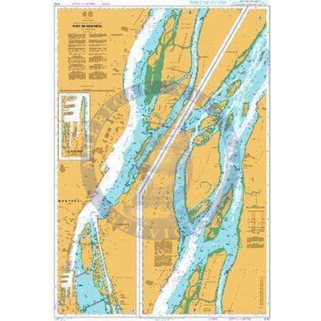 British Admiralty Nautical Chart 4792: Canada - Québec/Quebec - Fleuve Saint-Laurent / St. Lawrence River, Port de Montréal