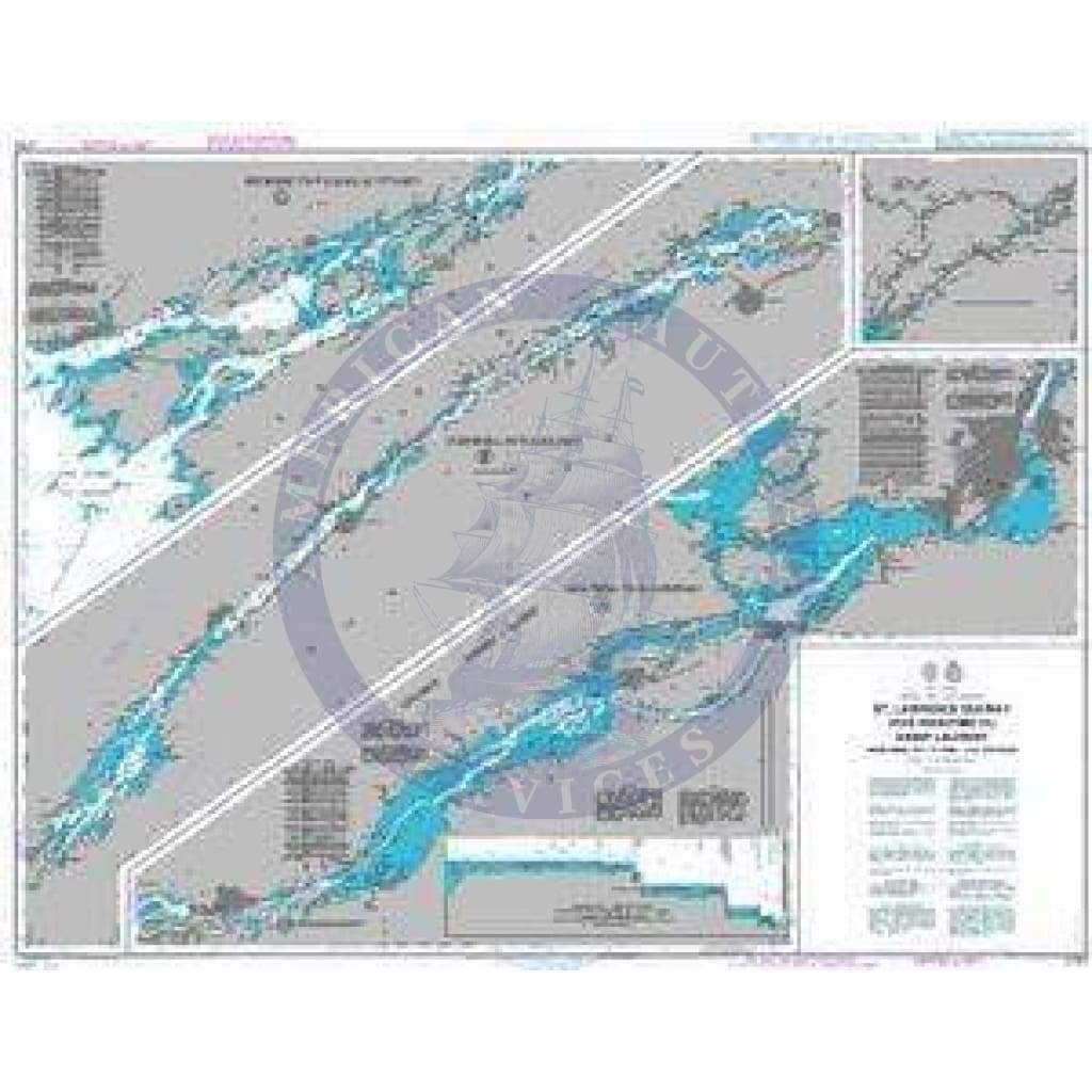 British Admiralty Nautical Chart 4793: Montréal to/à Lake/Lac Ontario