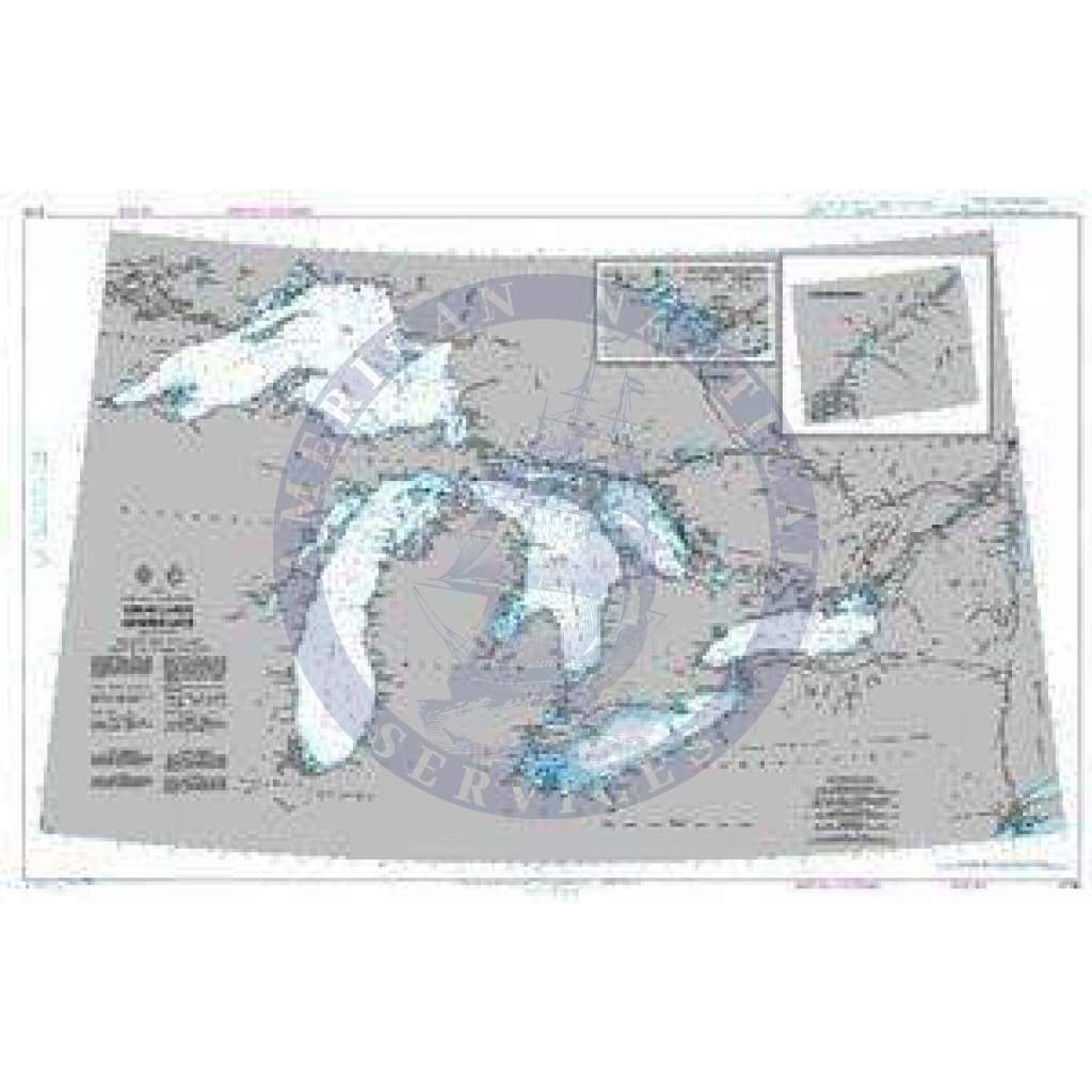 British Admiralty Nautical Chart 4794: Canada, Great Lakes / Grands Lacs, Continuation