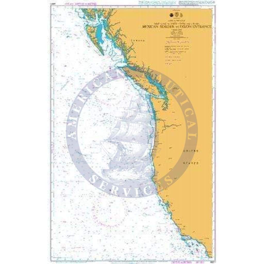 British Admiralty Nautical Chart 4801: North Pacific Ocean, West Coast of United States and Canada, Mexican Border to Dixon Entrance