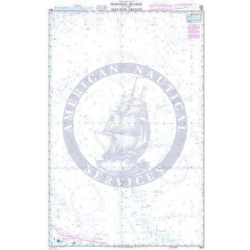 British Admiralty Nautical Chart  4805: Hawaiian Islands to the Aleutian Trench