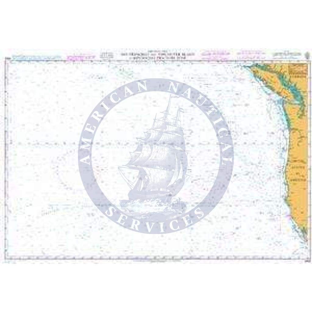 British Admiralty Nautical Chart 4806 San Francisco and Vancouver