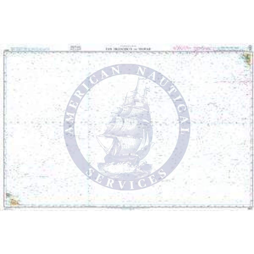 British Admiralty Nautical Chart 4807 San Francisco to Hawaii Hawaii