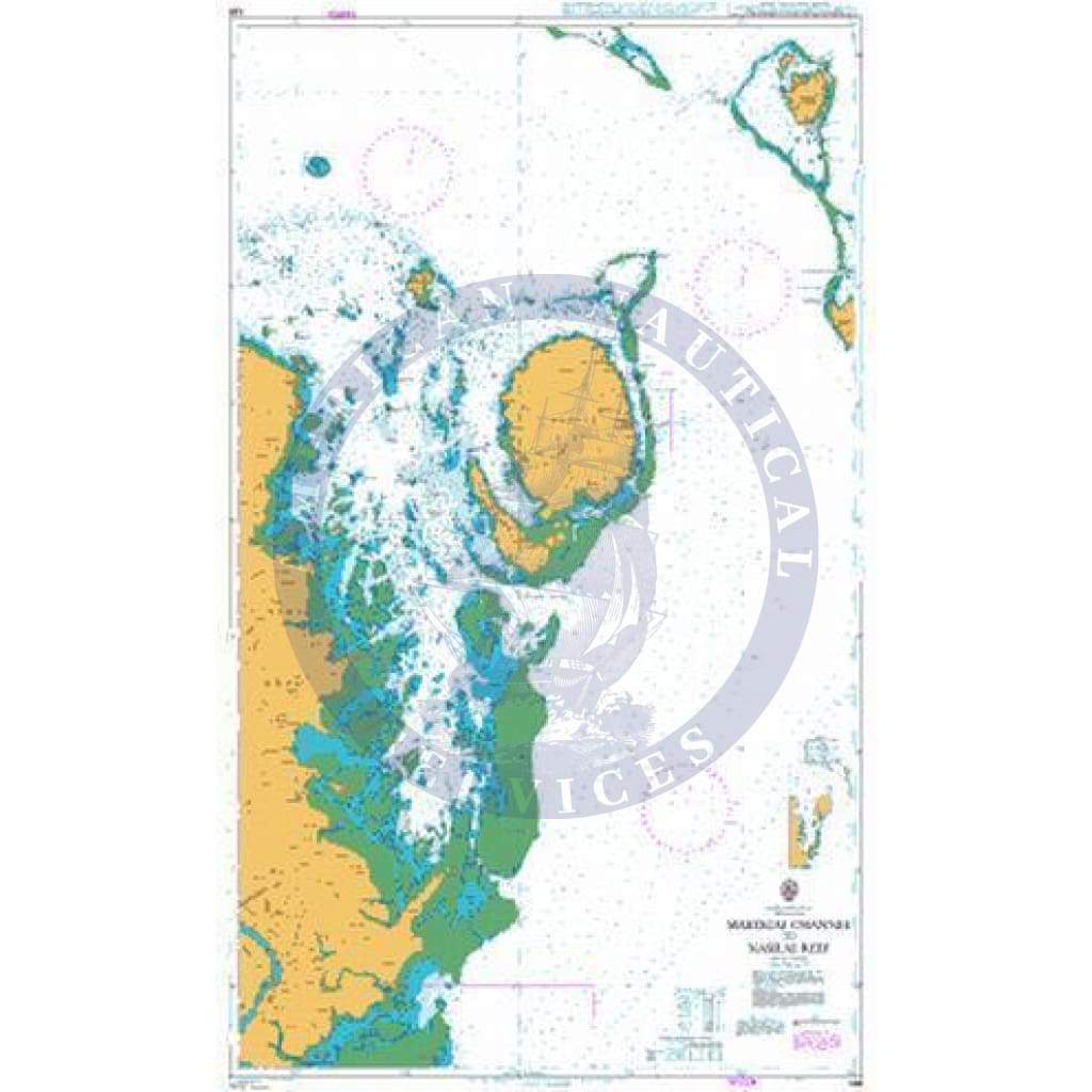 British Admiralty Nautical Chart 488: Makogai Channel to Nasilai Reef