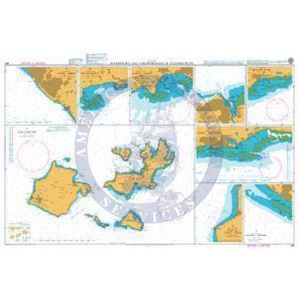 British Admiralty Nautical Chart 491: Harbours and Anchorages in Guadeloupe