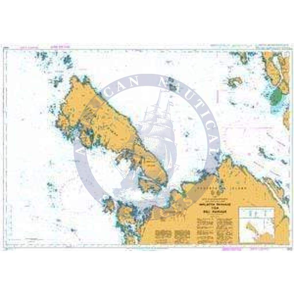 British Admiralty Nautical Chart 4935: Malacca Passage to / a Bell Passage
