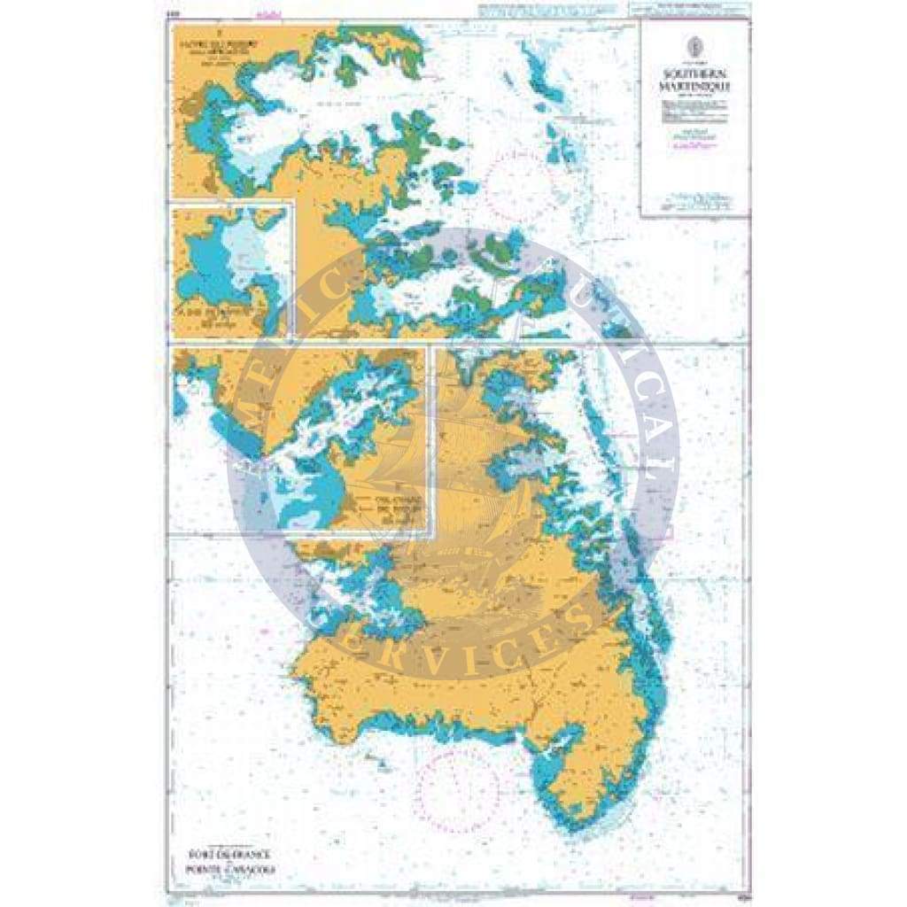 British Admiralty Nautical Chart 494: Southern Martinique