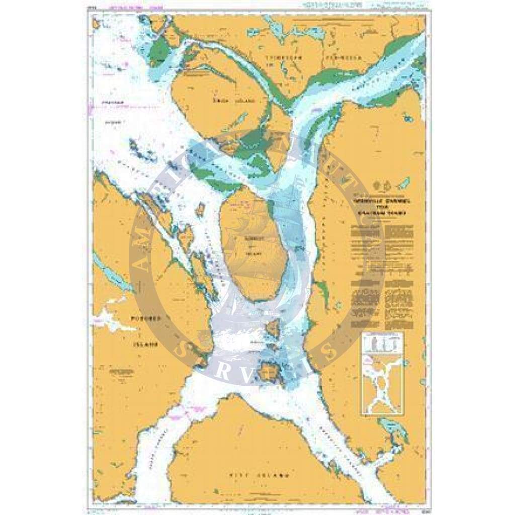British Admiralty Nautical Chart 4940: Grenville Channel to/A Chatham Sound
