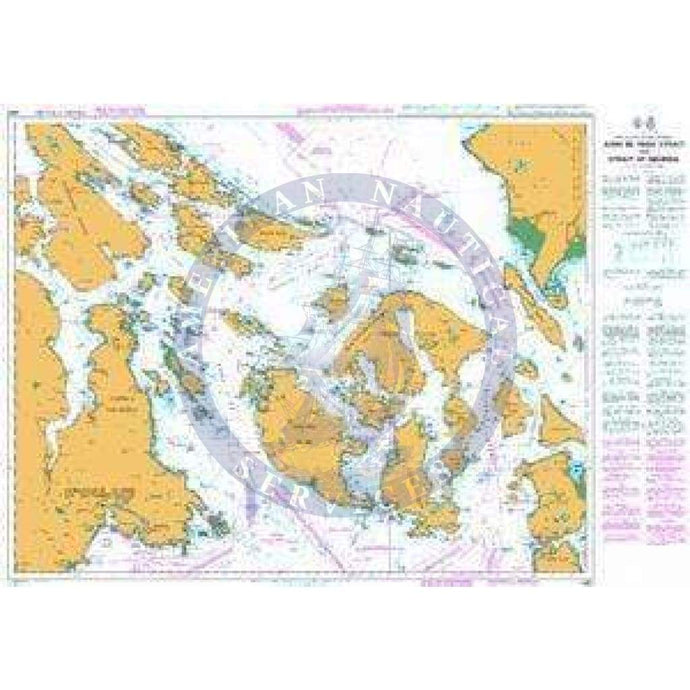 British Admiralty Nautical Chart 4951: Juan de Fuca Strait to/a Strait of Georgia