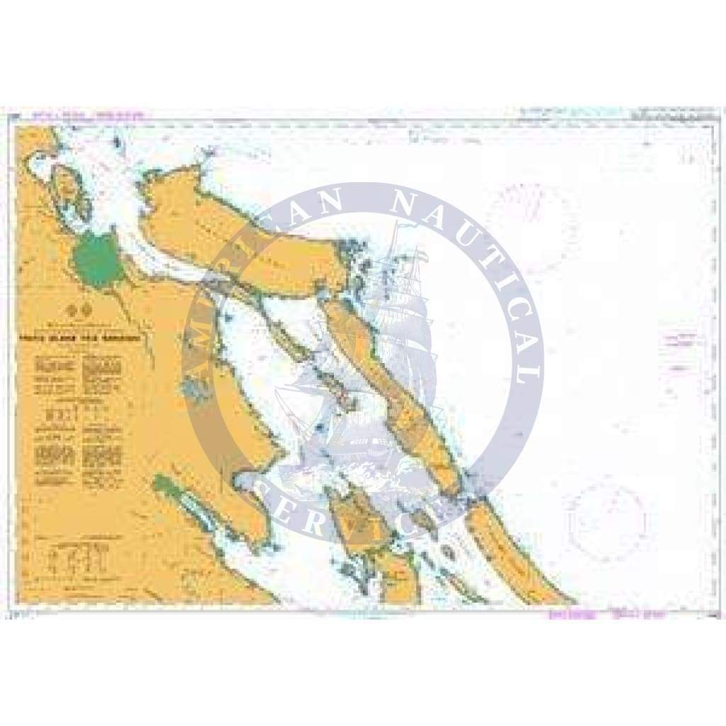 British Admiralty Nautical Chart 4956: Thetis Island to/a Nanaimo