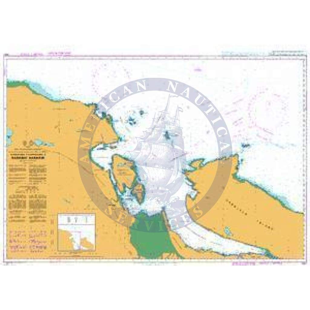 British Admiralty Nautical Chart  4957: Approaches to/Approches a Nanaimo Harbour
